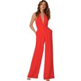 thumbnail image 3 of Vestido de banquete para mujer europeo y americano, mono sexy con cuello, pantalones para mujer, 3 of 6