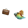 thumbnail image 1 of Estuche organizador de joyas,Organizador de joyas de madera para mujeres,hombres y niñas,figurita de concha,Adorno de concha de cristal soplado a mano,temática marina,estatua de escultura, 1 of 7