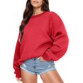 thumbnail image 1 of WZXFASHION Chandail à Capuche à Manches Longues Col Rond Imprimé Lettre Mode pour Femmes Chandail-Over Économies de Printemps Liquidation Tricot, 1 of 9