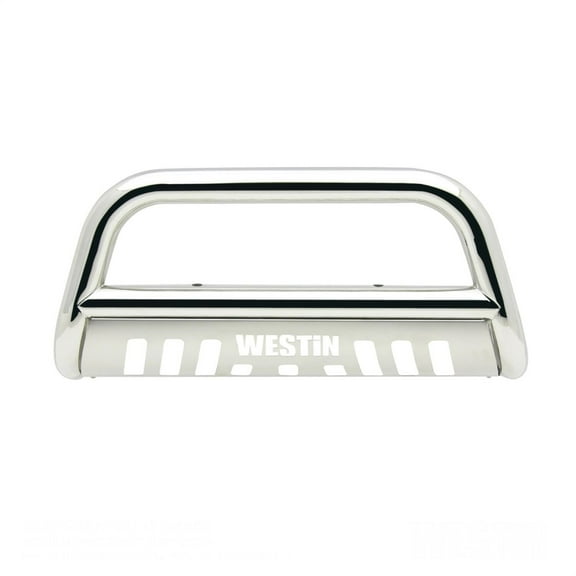 Westin 31-3970 E-Series Bull Bar - Polished Stainless Steel/Brushed Skid Plate Fits select: 2019-2023 RAM 1500 BIG HORN/LONE STAR