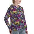 thumbnail image 6 of Sikiie Retro Cassette Music Women's Casual Hoodies Long Sleeve Lightweight Pullover Tops Loose Sweatshirt-XX-Large, 6 of 7