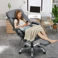 thumbnail image 6 of Homrest Reclining Ergonomic Executive Office Chair W/ Massage, Breathable Fabric for Office Home,Light-Grey, 6 of 8