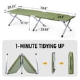 thumbnail image 2 of Portable Folding Camping Cot with Carrying Bag Army Green, 2 of 10
