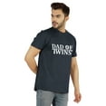 thumbnail image 2 of Inkmeso "Dad of Twins" Graphic Tshirt Cotton Jersey Half Sleeve Shirt for Dads, 2 of 7
