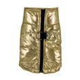 thumbnail image 2 of Winter Warm Dog Clothes Waterproof Pet Padded Vest Zipper Jacket Coat For Chihuahua French Bulldog Pet Puppy Dog Apparel Gold M, 2 of 5