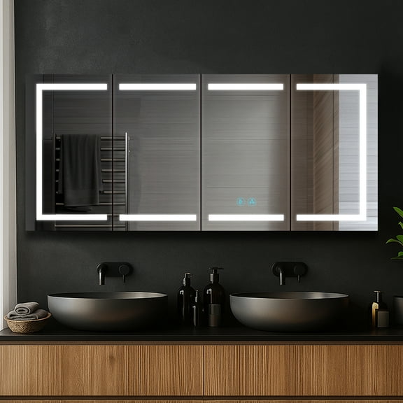 Blossom Canopus 72" LED Medicine Cabinet| Bathroom Storage Mirror Cabinet | Defogger | Smart Memory