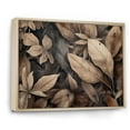 thumbnail image 2 of Designart "Harmonious Brown Foliage" Leaves Floater Framed Canvas Art Print, 2 of 5