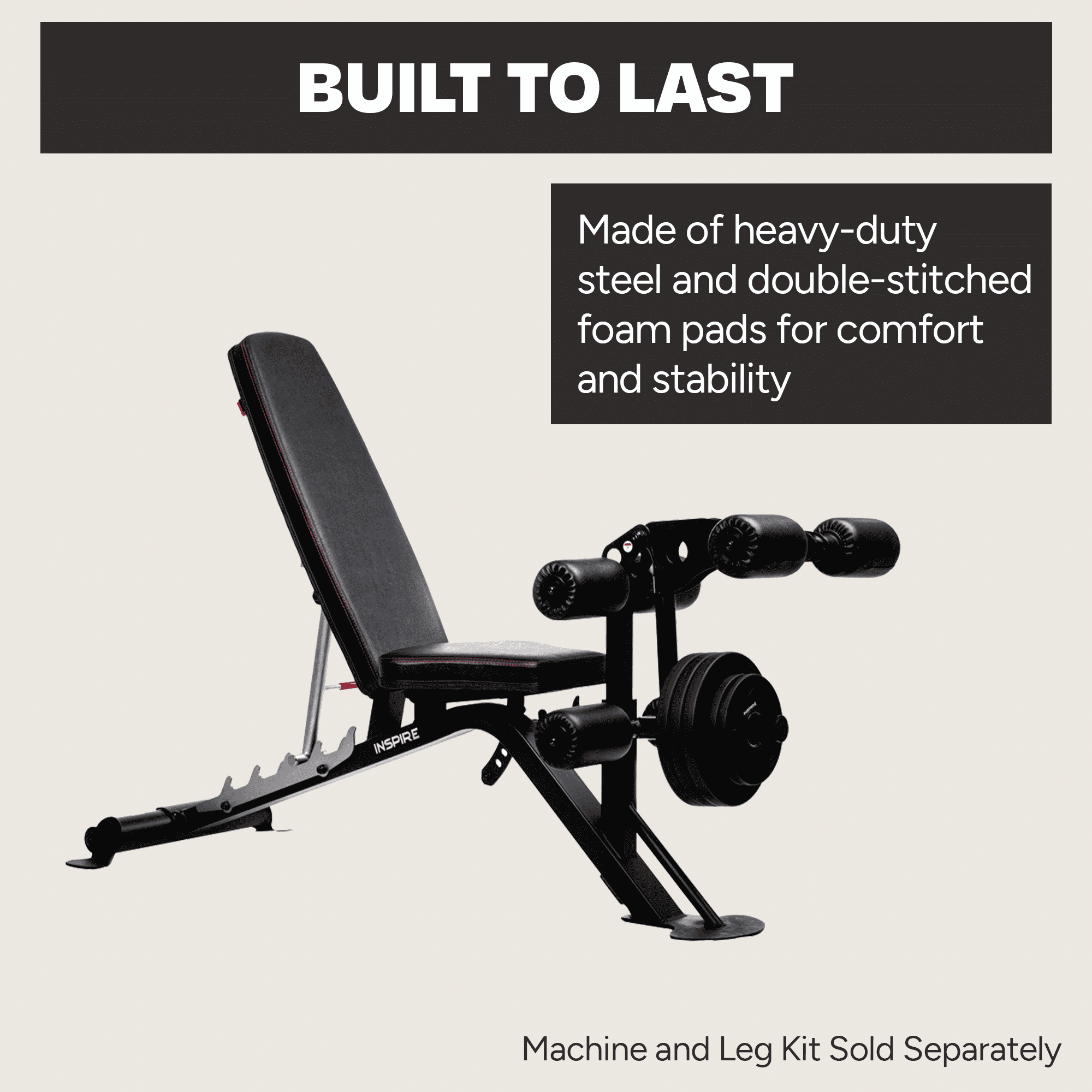 Inspire Fitness Heavy Duty Steel Leg Curl and Extension Attachment