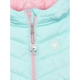 thumbnail image 3 of Pink Platinum Girls Solid Quilted Puffer Coat with Hood, Sizes 4-16, 3 of 3