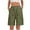 Army Green, variant on Chiccall Cargo Shorts for Women 2025 Summer Casual Outdoor Hiking Workout Bermuda Shorts Elastic Waist Drawstring Multi-Pocket Shorts