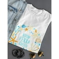 thumbnail image 3 of Buon Ferragosto Sea Wreath T-Shirt Women -Image by Shutterstock, Female Medium, 3 of 4