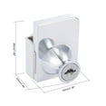 thumbnail image 3 of Uxcell Glass Door Lock for Hinged Glass Display Case Keyed Alike Zinc Alloy Silver Tone 2Pcs, 3 of 5
