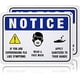 thumbnail image 1 of Paquete de 2 2 carteles de advertencia para prevención de la gripe, de aluminio de 40 milésimas, para usar con mascarilla, 1 of 8