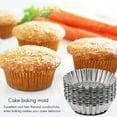 thumbnail image 2 of 20PCS Stainless Steel Egg Tart Mold Round Shape Fluted Design Cupcake Baking Molds Reusable Metal M, 2 of 5