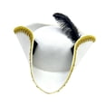 thumbnail image 2 of Segolike Pirate Hat Halloween Fancy Dress Gift Headdress Pirate Theme Party Buccaneer Hat White, 2 of 8