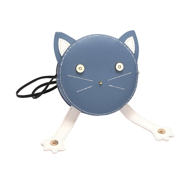 Kit para hacer bolsos de hombro, bolso tejido a mano, manualidades de costura de cuero precortado, Azul