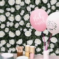 thumbnail image 2 of Efavormart 3 Sq Ft UV Protected White Rose Silk Flowers Greenery Wall Photo Backdrop Panel for DIY Centerpieces Arrangements, 2 of 11