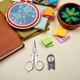thumbnail image 3 of Kingfansion 4" Office Scissors Set Under $4, Travel Mini Portable Scissors, for Sewing and Crafting, Craft Gift, 4 Count, Sharp Precision Fabric Scissors Suitable for Embroidery, 3 of 5