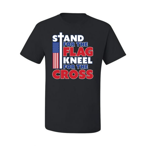 Wild Bobby Stand for the Flag Kneel For the Cross Men Tee