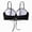 Black, variant on Womens Halter Bikini Tops V Neck Swim Bathing Suit Sexy Backless Swimsuit Padded(White,L)