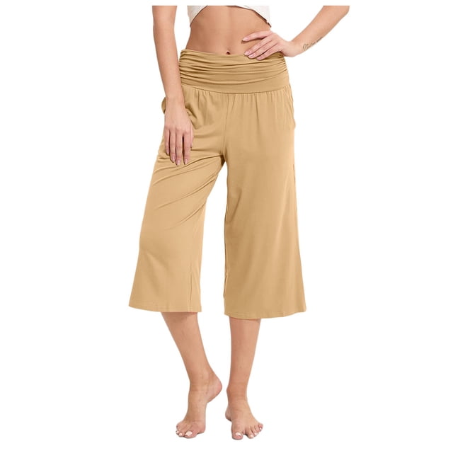 Pantalons Courts d'Été Décontractés pour Femmes avec Poches