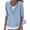 Blue-1, variant on 3/4 Length Sleeve Womens Tops Dressy Casual Shirts Ruffle Bell Sleeve Front Pleated Fasion Trendy Summer Blouses