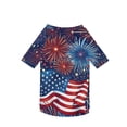 thumbnail image 5 of 4th of July Dog Shirt, Breathable American Flag Pet T-Shirt, Lightweight Patriotic Dog Clothes for Summer, Independence Day Dog Outfit (Dark Blue,XXL), 5 of 8