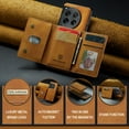 thumbnail image 2 of Feishell Case for OnePlus 12,Premium PU Leather Magnetic Detachable 2-In-1 Card Pocket Back Flip ID Credit Card Slots Kickstand Shockproof Business Slim Phone Case,Brown, 2 of 10
