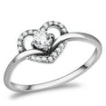 thumbnail image 1 of Alamode DA106-7 Anneau en Acier Inoxydable pour Femmes avec Grade AAA CZ en Clair - Taille 7, 1 of 1