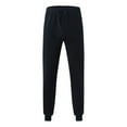 thumbnail image 4 of YOTMKGDO Fleece Lined Leggings, Sweatpants for Men, Male Fitness Running Trousers Drawstring Loose Waist Solid Color Pants Pocket Loose Fleece Joggers for Men, Navy 3XL, 4 of 8