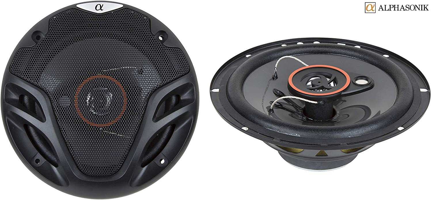 Pair Alphasonik AS26 6.5 inch 350 Watts Max 3-Way Car ...