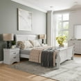 thumbnail image 2 of Furniture of America Arabella Wood 3-Piece Queen Bedroom Set in White, 2 of 20