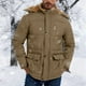 thumbnail image 2 of Kalauyu Mens Jackets with Hoode Parka Fleece Liner Coats Windproof Winter Raincoat Multi Pockets, 2 of 8