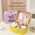 thumbnail image 2 of Anime Kuromi My Melody Suitcase Cosmetic Bag Sanrioed Kawaii Kt High Capacity Storage Makeup Brush Portable Travel Outdoor Gift, 2 of 5