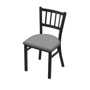 Holland Bar Stool  18 in. 610 Contessa Chair with Black Wrinkle Finish & Canter Folkstone Gray Seat