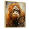 thumbnail image 2 of Designart "Apes With Golden Auras" Orangutan Floater Framed Canvas Wall Art, 2 of 5