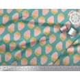 thumbnail image 2 of Soimoi Green polyester Crepe Fabric Strawberry Fruits Printed Craft Fabric by the Yard 42 Inch Wide, 2 of 3