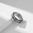 thumbnail image 3 of PAURO Couples 8mm Stainless Steel Heartbeat Romantic Wedding Promise Ring Silver Size 13, 3 of 6