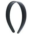 thumbnail image 2 of 1 Inch Wide Hard Headband No Teeth For Women Motique 1 Inch Satin Hard Headband - No Teeth Wide Headband For Women & Girls (Black) 1 Inch Wide Headband 2 of 10