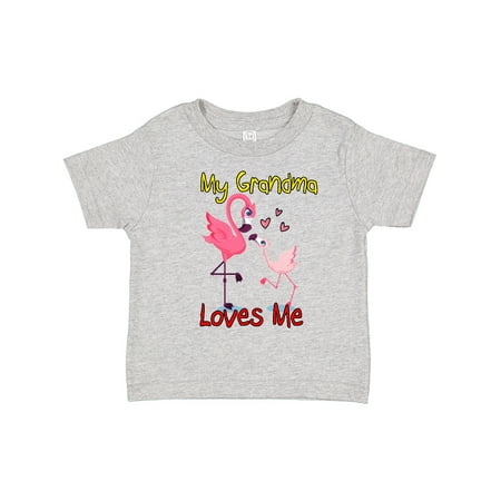

Inktastic My Grandma Loves Me Flamingo Gift Toddler Boy or Toddler Girl T-Shirt