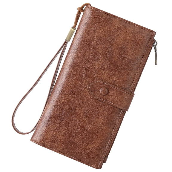 GASTROPOD Women Genuine Leather Wallet Large Capacity Bifold Rfid Blocking Wallet for Women Card Holder with Zipper Coin Pocket