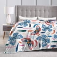 thumbnail image 3 of LNWH Watercolor Two Color Butterfly Art Pattern Throw Blanket, Fluffy Soft Cozy Bed Flange Plush Blankets, 40"x30", 3 of 8