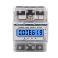 thumbnail image 2 of Energy Meter, 10-100A 230 400VAC PC Shell 3 Phase 4 Wire Backlit LCD Display Power Meter DIN Rail Installation  for Hospital for Energy Saving, 2 of 8