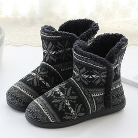 

KEUSN Winter Couple Models Home Boots Soft Warm Winter Home Boots Thick Cotton Shoes
