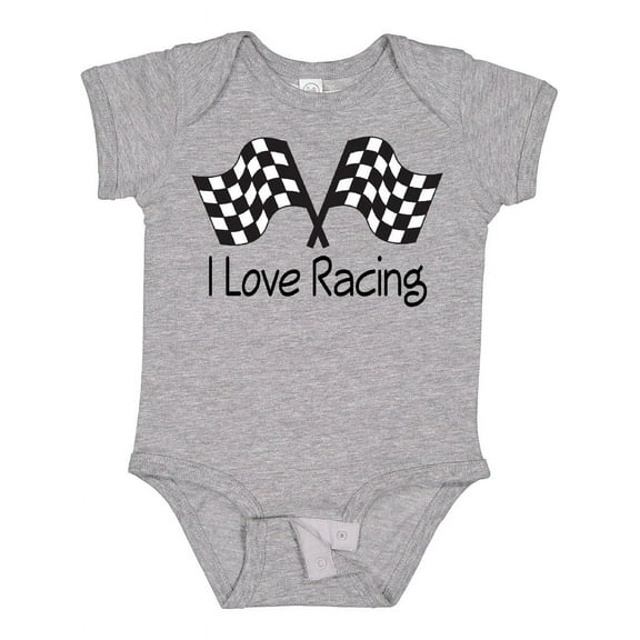 Inktastic I Love Racing Boys or Girls Baby Bodysuit