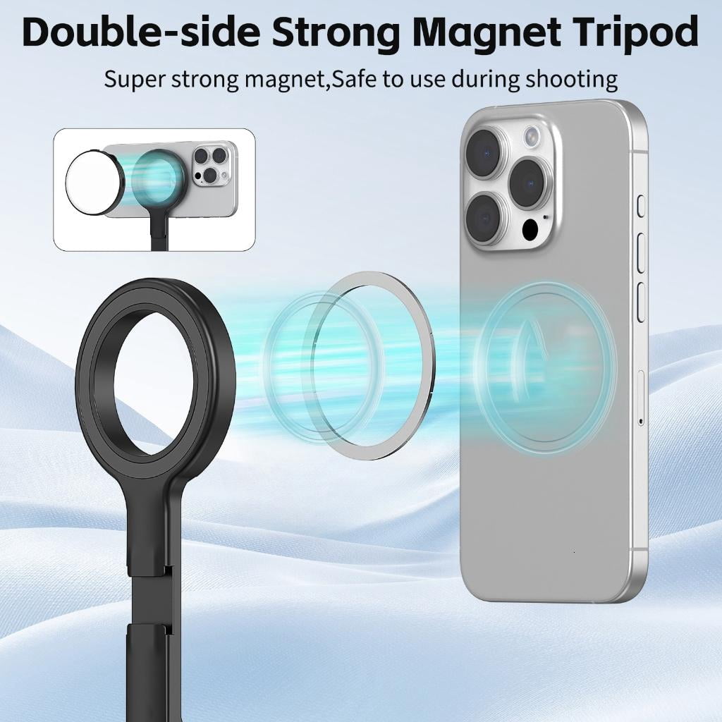 YIGSECU Phone Holder with Cold Shoe for Phone 17 16 15 14 Series Portable Tripod Stand