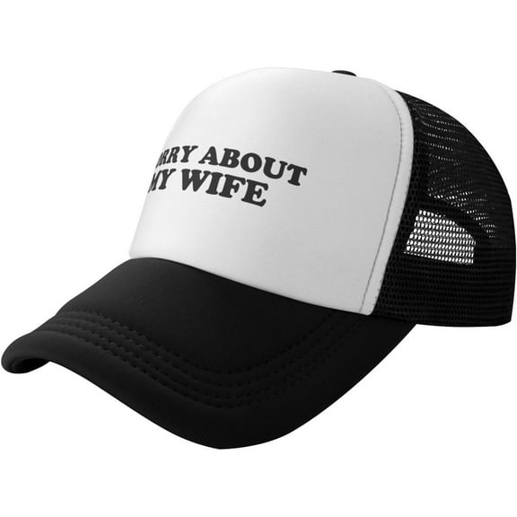 Sorry about My Wife Baseball Hats for Men Adjustable Dad Hat Gift for Men Women Trucker Cap Black