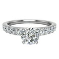 thumbnail image 4 of Diamond Engagement Ring with Accent Diamond Shank 14k White Gold 0.85 CT (G,VS), 4 of 5