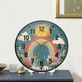 thumbnail image 4 of Yayeee Wall Clock Battery Operated 9.5" Silent Non-Ticking for Living Room, Blue Rainbow, 4 of 8