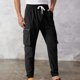 thumbnail image 2 of Pantalones de trabajo con bolsillos para hombre para primavera-verano: pantalones deportivos ligeros, transpirables y holgados para correr y hacer ejercicio, con diseño de pierna estrecha, 2 of 8